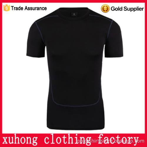 Running spandex muscle body tight t shirts manufacturer China